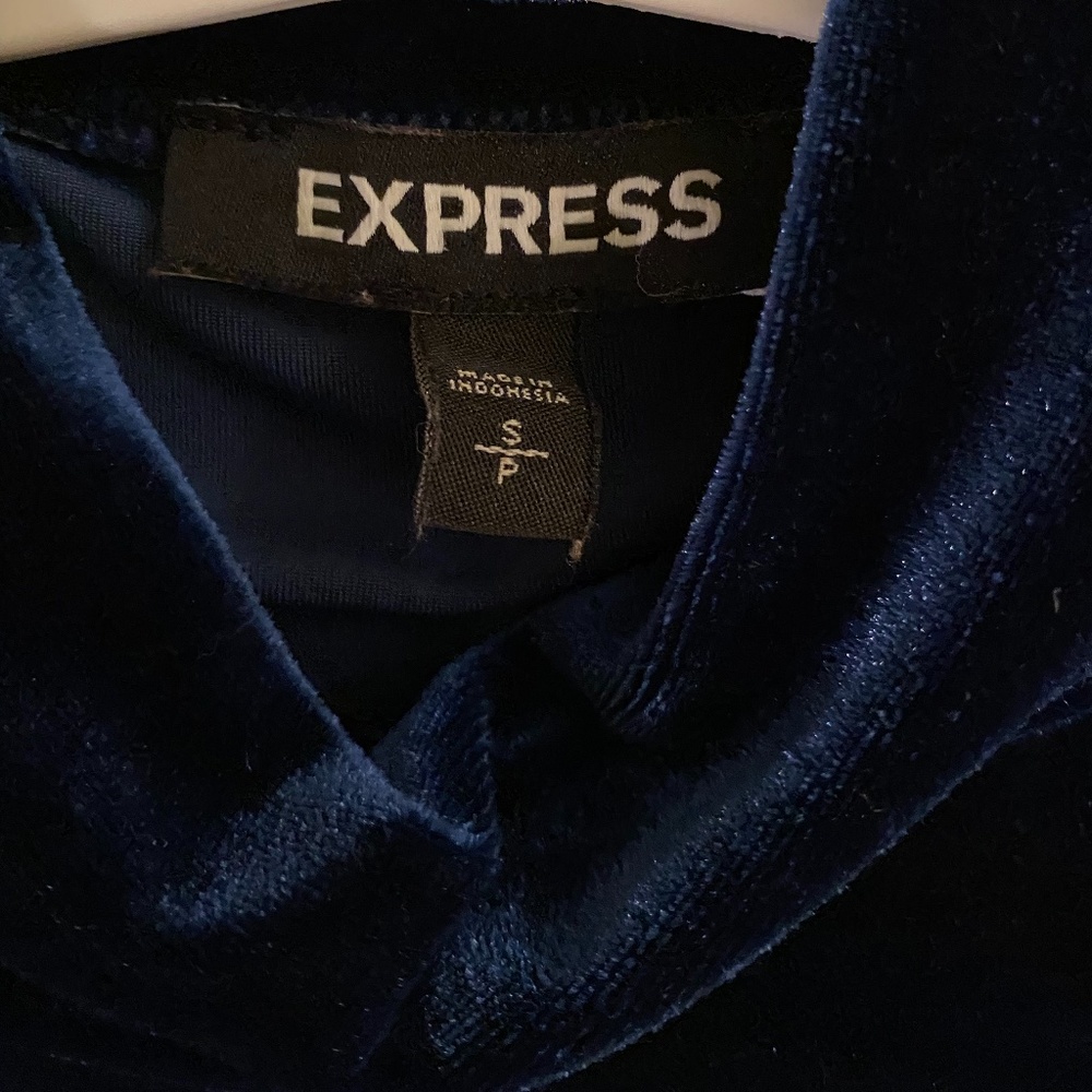 Express fitted Mock neck velvet tank - Picture 4 of 4